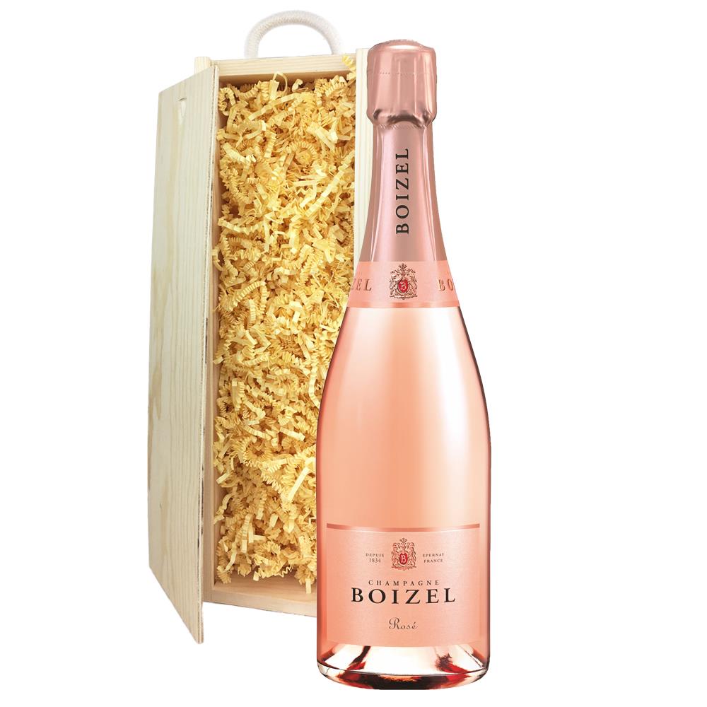 Boizel Rose  NV Champagne 75cl In Pine Gift Box